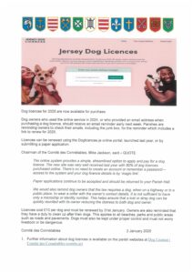 2025 Dog Licences | Parish of St Clement